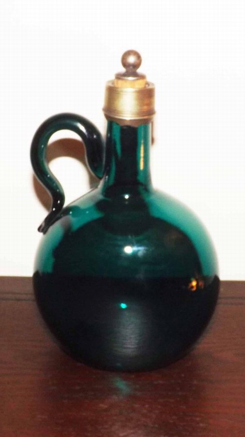 Antique victorian cranberry glass decanter