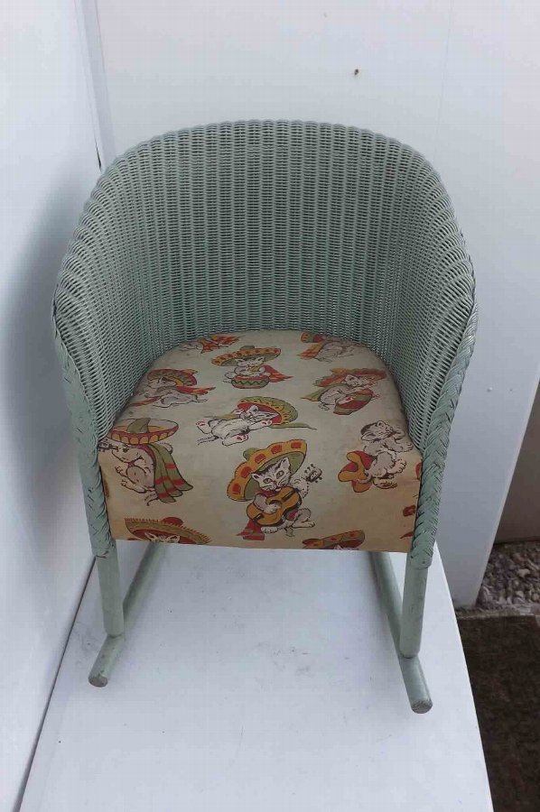 vintage child's musical rocking chair