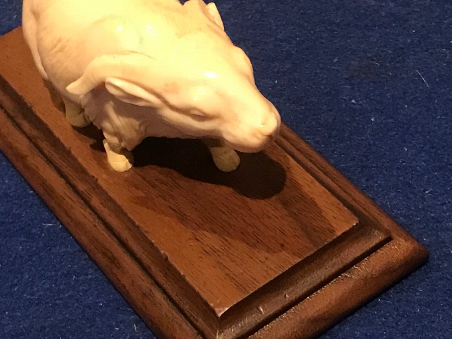 Antique Carved Japanese extinct animal of the forest | ANTIQUES.CO.UK