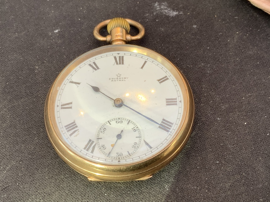 Antique Solid Gold Pocket watch by Astral of Coventry 