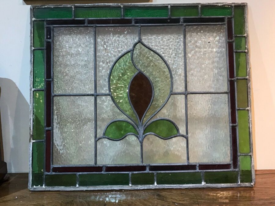 Antique Stained glass panel
