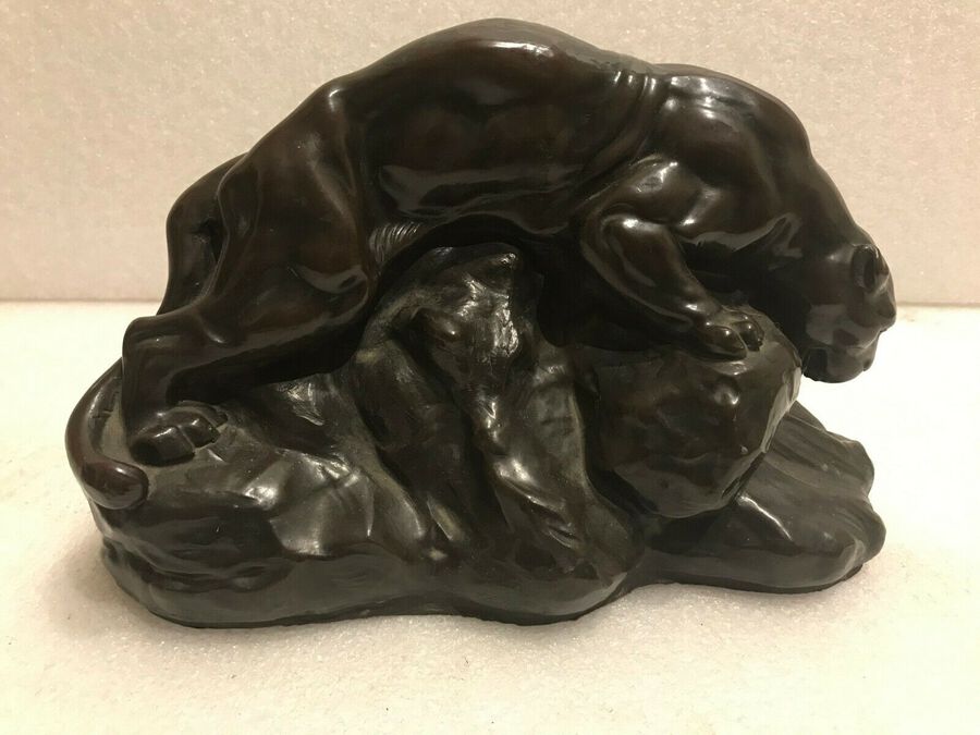Antique Lion by Robert Wright bronze work