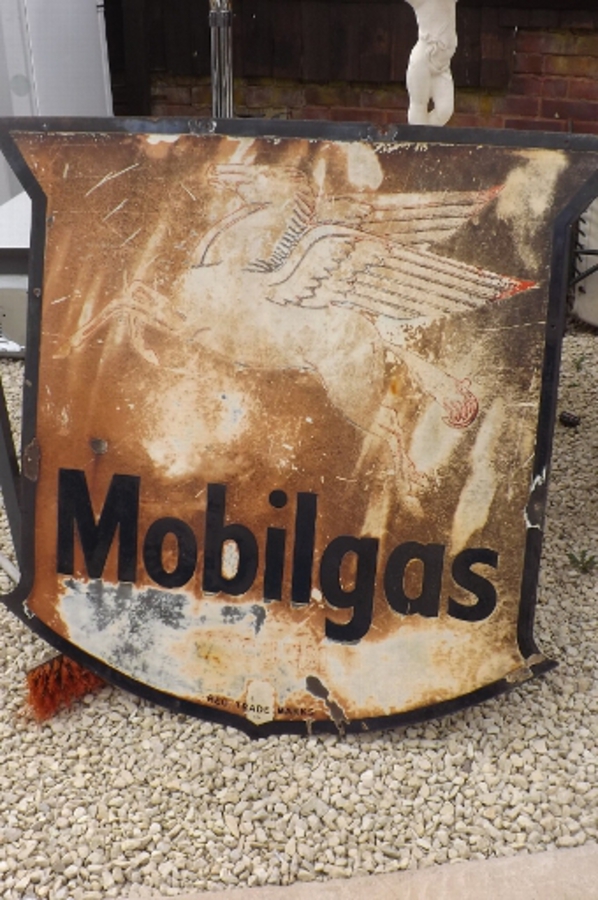 Antique Pegasus Mobil Gas enamel sign circa 1910