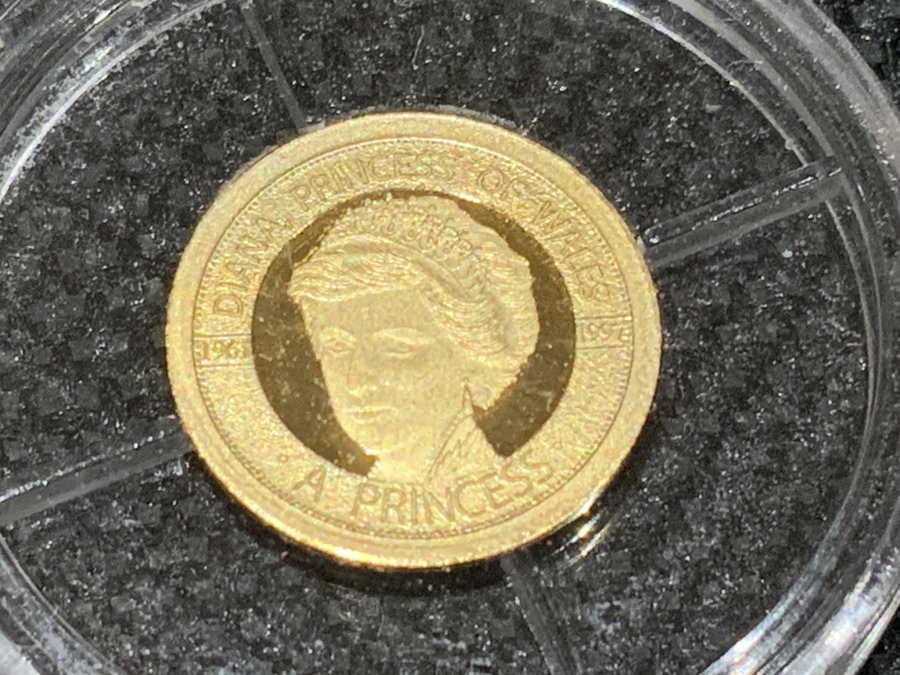 Antique Lady Diana Spencer “ Portrait of A Princess “ Gold Coin