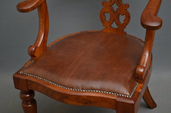 Antique Pair of Victorian Office Chairs Sn2842  