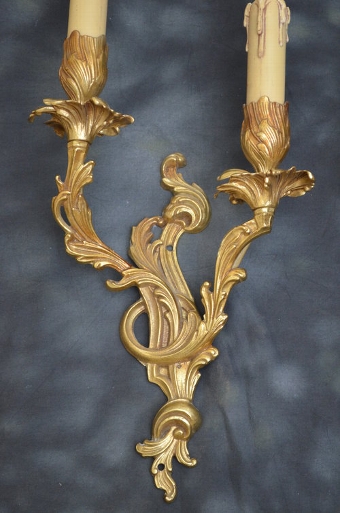 Antique A Pair of French Gilded Wall Lights Sn3319
