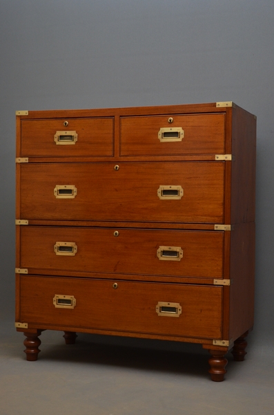 Antique Military Chest of Drawers  sn2600