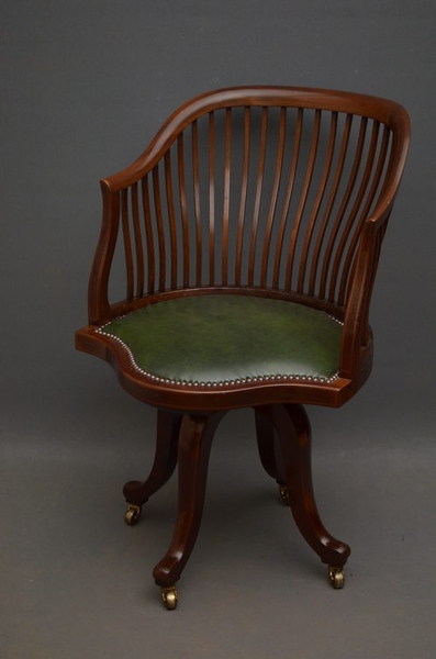 antique Edwardian Office Chair  sn2566