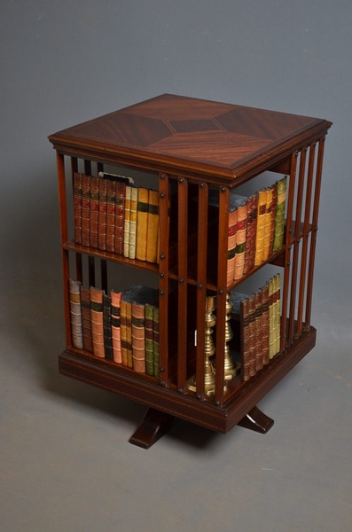antique edwardian Revolving Bookcase  sn2562