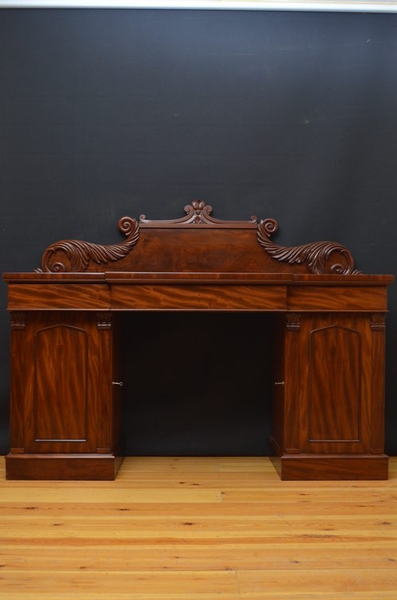 antique William IV Pedestal Sideboard sn668