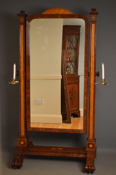 antique William IV Cheval Mirror sn2545