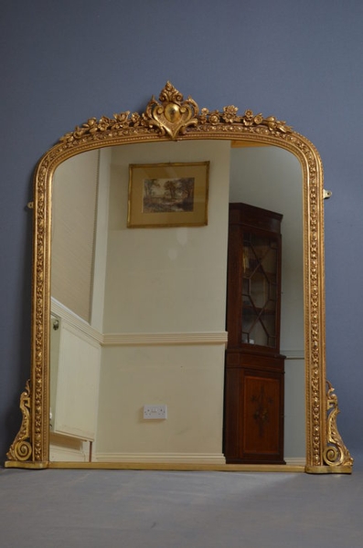 antique Victorian Gilt Mirror sn2556