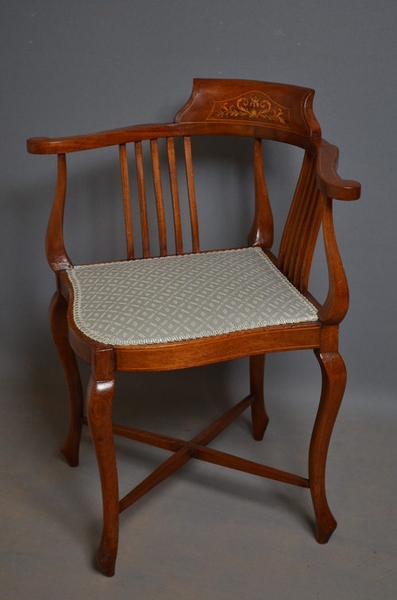 antique Edwardian Corner chair  sn2532