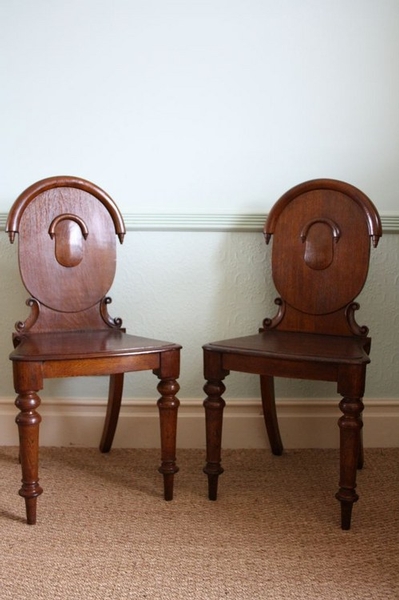 Pair Hall chairs