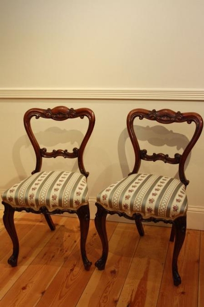 Pair Victorian Rosewood Chairs