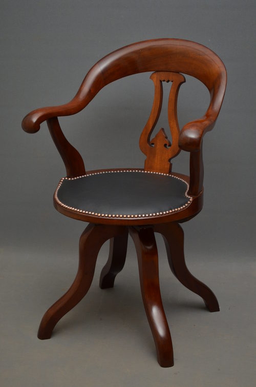 Victorian Office Chair by C Meeking & Co London sn2616