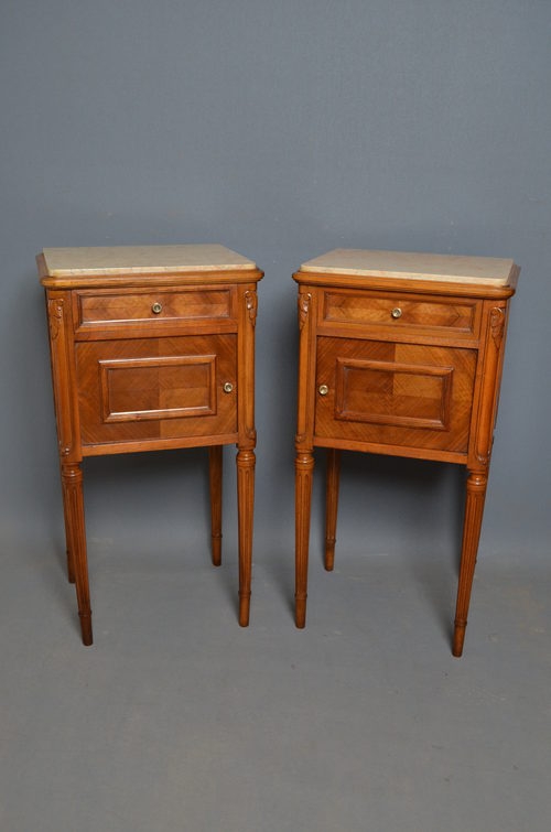 Pair of French Bedside Cabinets sn2679