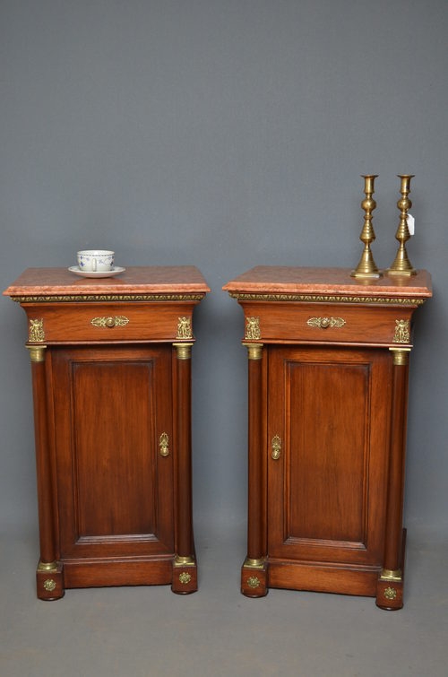 Pair of Continental Bedside Cabinets sn2690