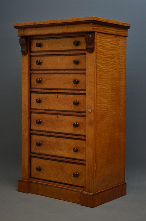 Victorian Wellington Chest with Secretaire Section sn2762
