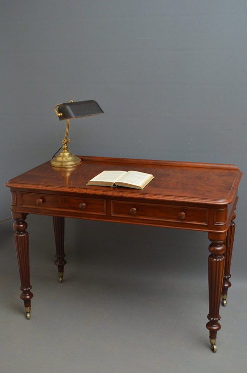 Elegant Early Victorian Writing Table Sn2837  