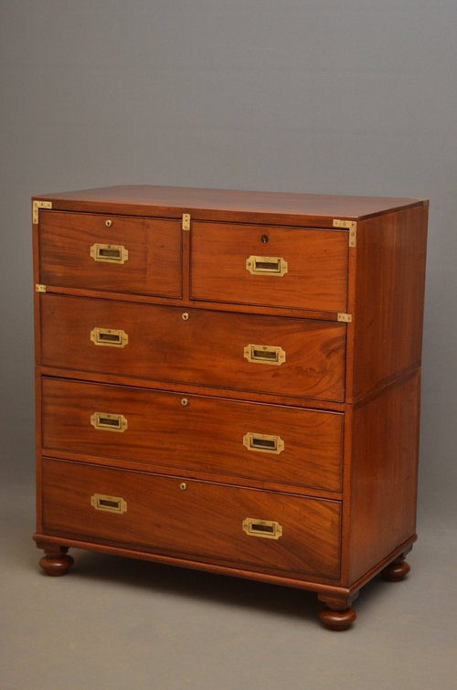Victorian Military Chest of Drawers Sn2847