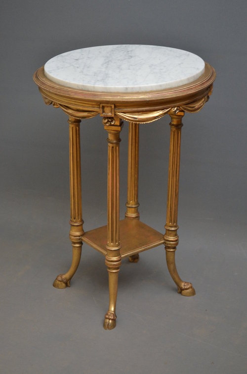 Late Victorian Gilt Table Sn2839