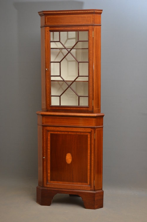 Edwardian Floor Standing Corner Cupboard Sn2926