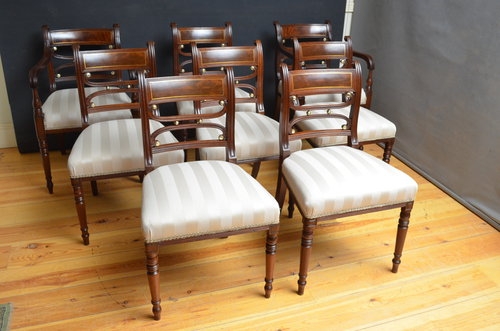 Set of 8 Regency Chairs inc 2 Carvers Sn2810  