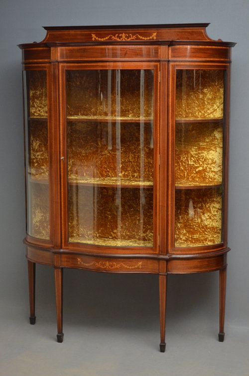 Exquisite Edwardian, Mahogany Display Cabinet Sn2963