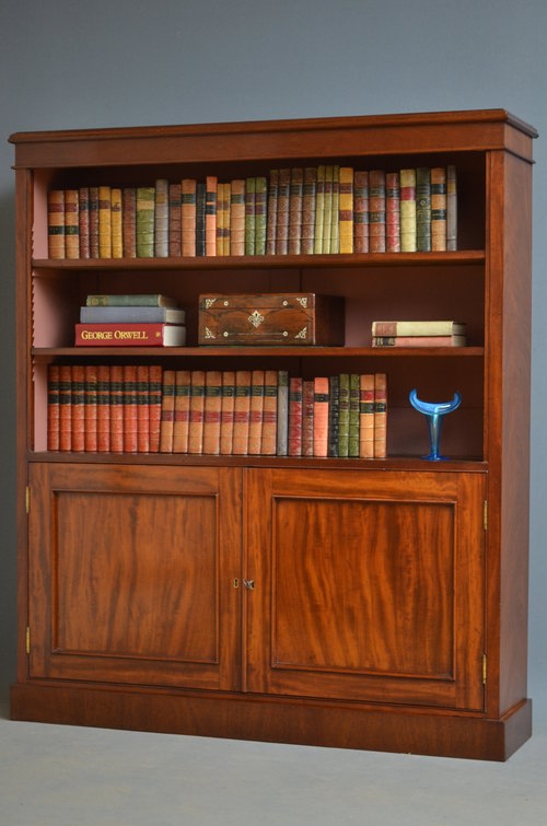 Victorian Open Bookcase with Cupboard Sn2960