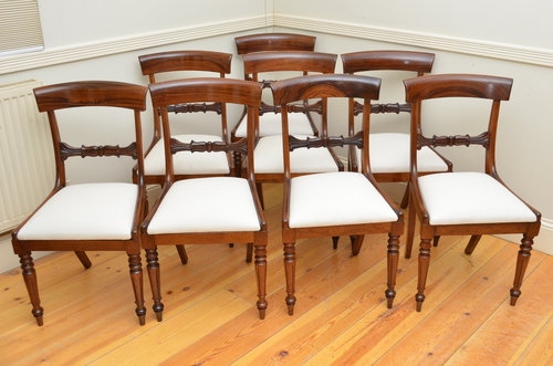 Superb Set of 8 William IV Rosewood Dining Chairs