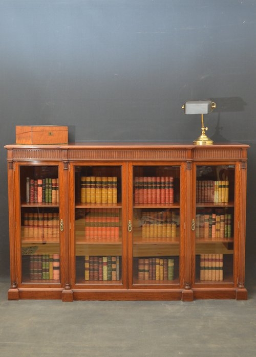Late Victorian Breakfronted Bookcase Sn2973