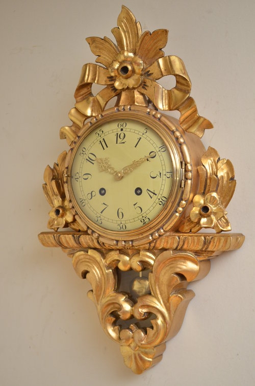 Attractive Gilded Wall Clock Sn2949  