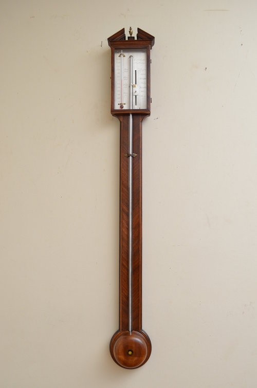 Fine Regency Stick Barometer by C. Volonte Sn2868 