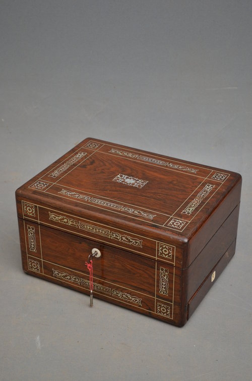 Victorian Rosewood Jewellery Box - Work Box Sn3026
