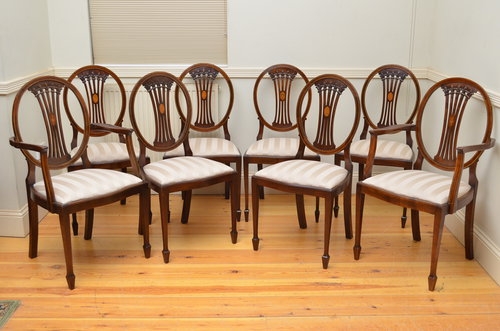 Set of 8 Edwardian Dining Chairs Sn3003