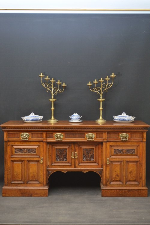 Victorian Pollard Oak Sideboard by T. Turner Sn3055  