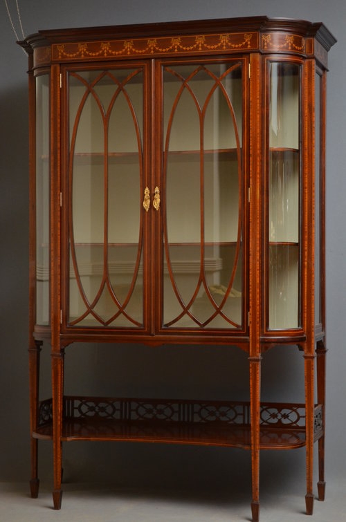 Edwardian Display Cabinet by Gillows sn2897