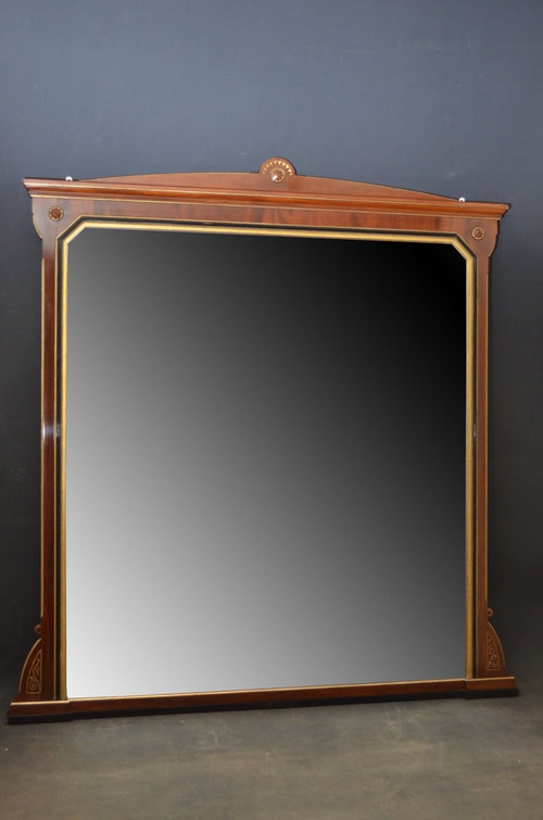 Fine Large Victorian Mirror - Mahogany Overmantel  Sn3210 