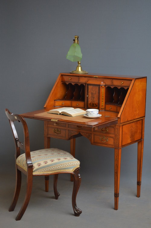 Stunning Regency Satinwood Bureau Sn3221