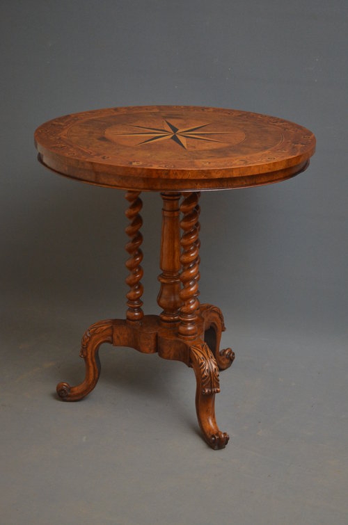 Stunning Victorian Inlaid Occasional Table Sn035