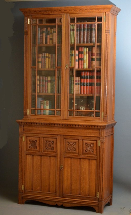 Superb Gillows Library Bookcase in Oak Sn3257 