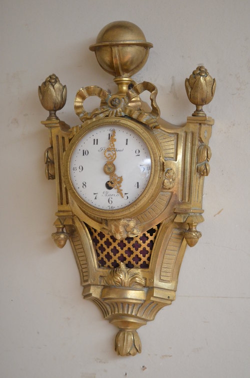 Unusually Small Gilt Metal Cartel Clock F Berthoud Sn3241 