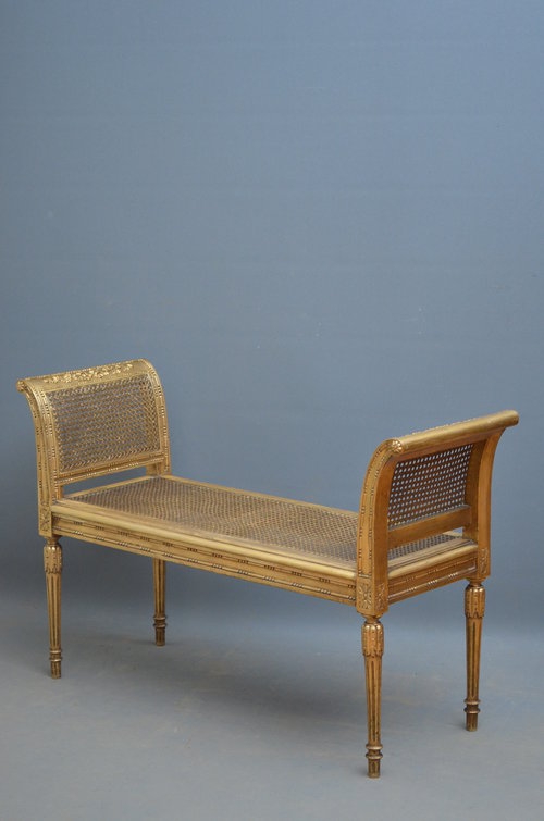 Turn of the Century Gilded Bench - Duet Stool Sn3246 