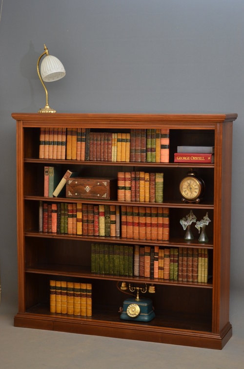 Victorian Walnut Open Bookcase Sn3139 