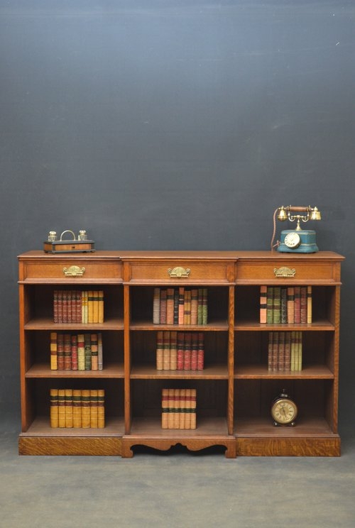 Victorian Oak Open Bookcase Sn3295