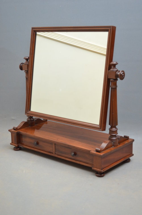 Early Vcitorian Dressing Table Mirror in Mahogany Sn3268