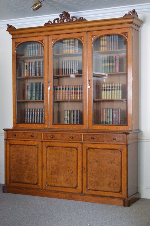 Stunning Victorian Pollard Oak Library Bookcase