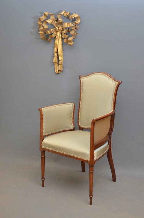Unusual Edwardian Occasional Chair- Armchair Sn3290