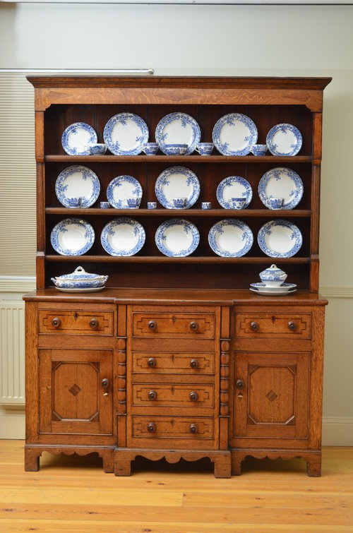 Georgian Oak and Mahogany Welsh Dresser Sn3383